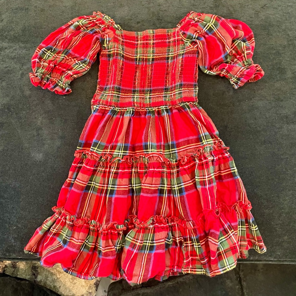 Ivy City Co Red Plaid Dress, size 4/5T